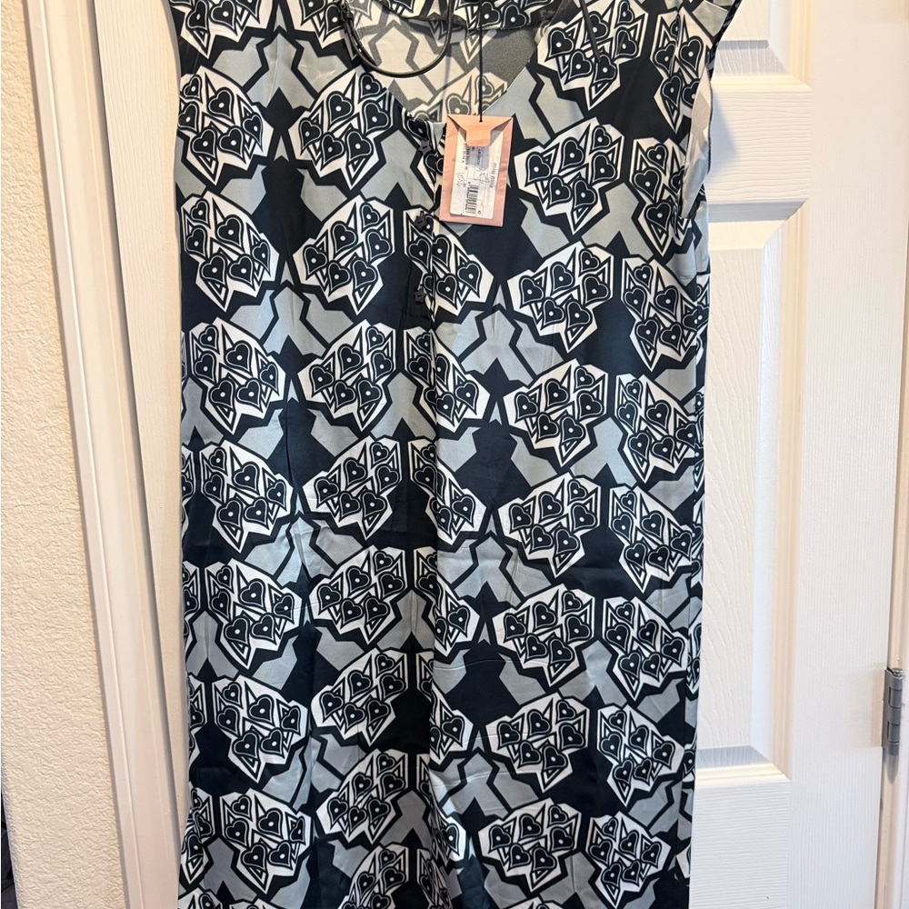 Miu Miu Black and White Geometric Dress